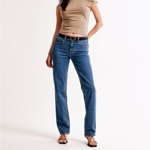 Abercrombie Mid-Rise 90s Straight Leg Jean